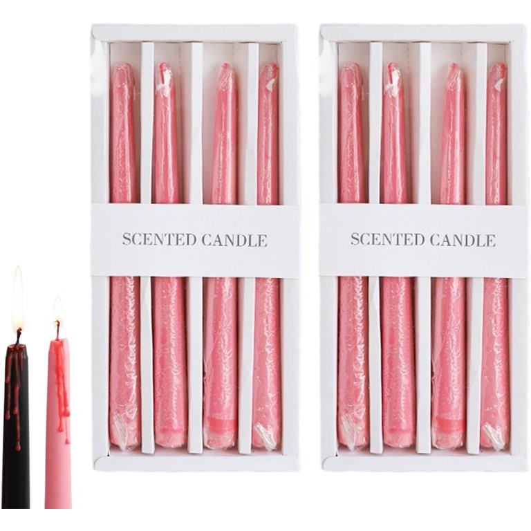 Halloween Bleeding Taper Candles,Bleeding Candles Halloween,Halloween Taper Candles,Black Taper C... | Walmart (US)