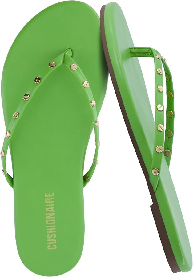 CUSHIONAIRE Women's Confetti Studded Flip Flop Sandals | Amazon (US)