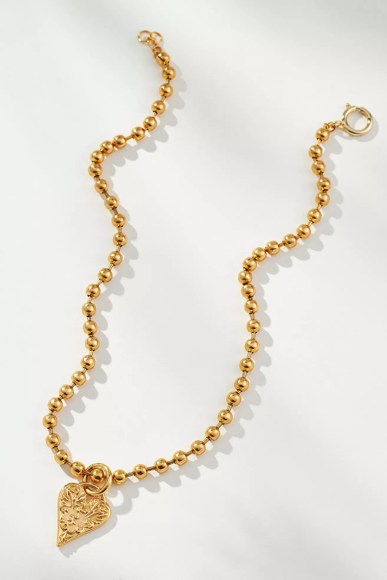 Beaded Heart Pendant Necklace | Anthropologie (US)