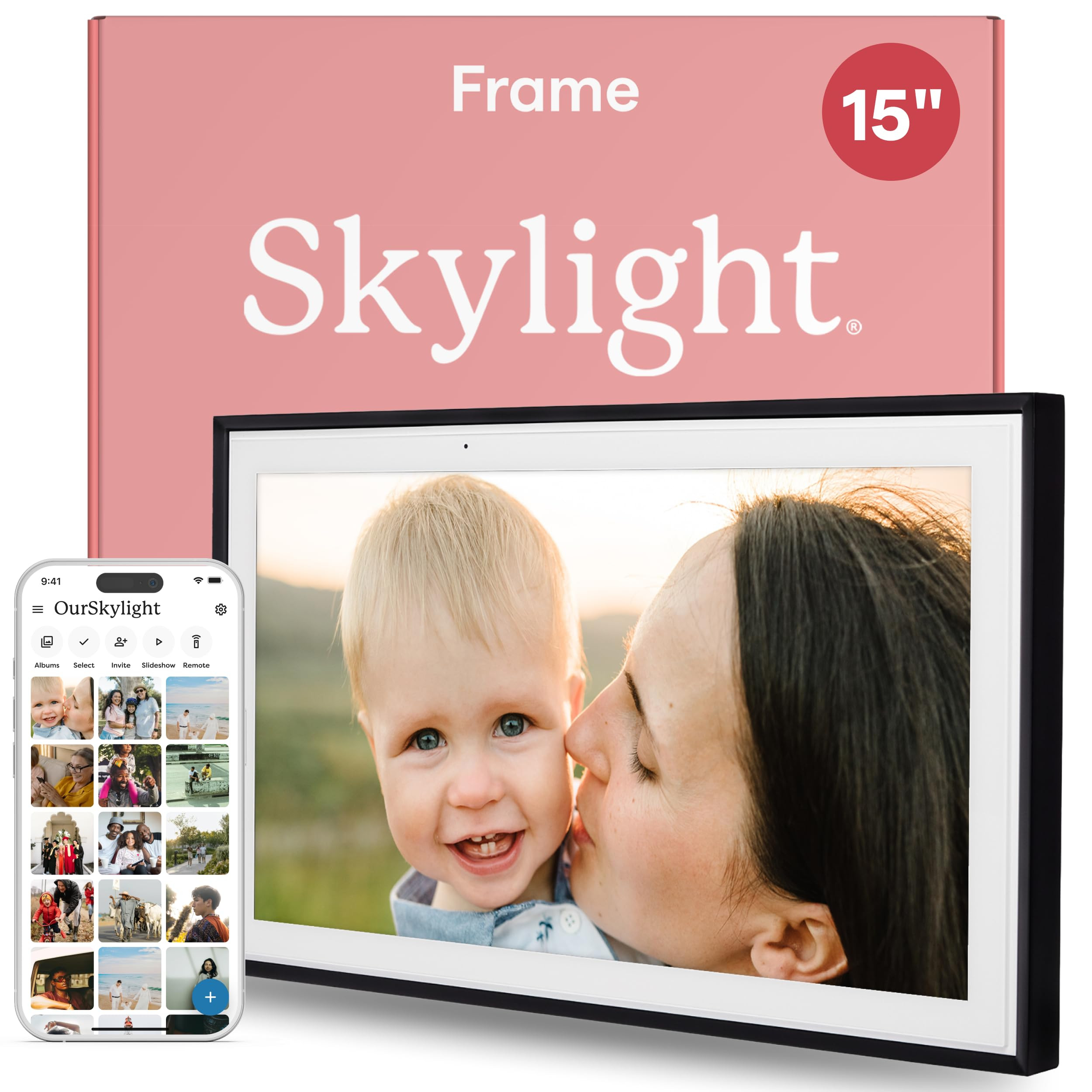 Skylight Digital Picture Frame: 15 Inch WiFi Enabled with Load from Phone Capability, Touch Scree... | Amazon (US)
