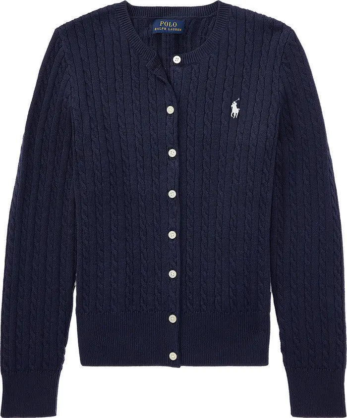 Polo Ralph Lauren Kids' Cable Knit Cotton Cardigan | Nordstrom | Nordstrom