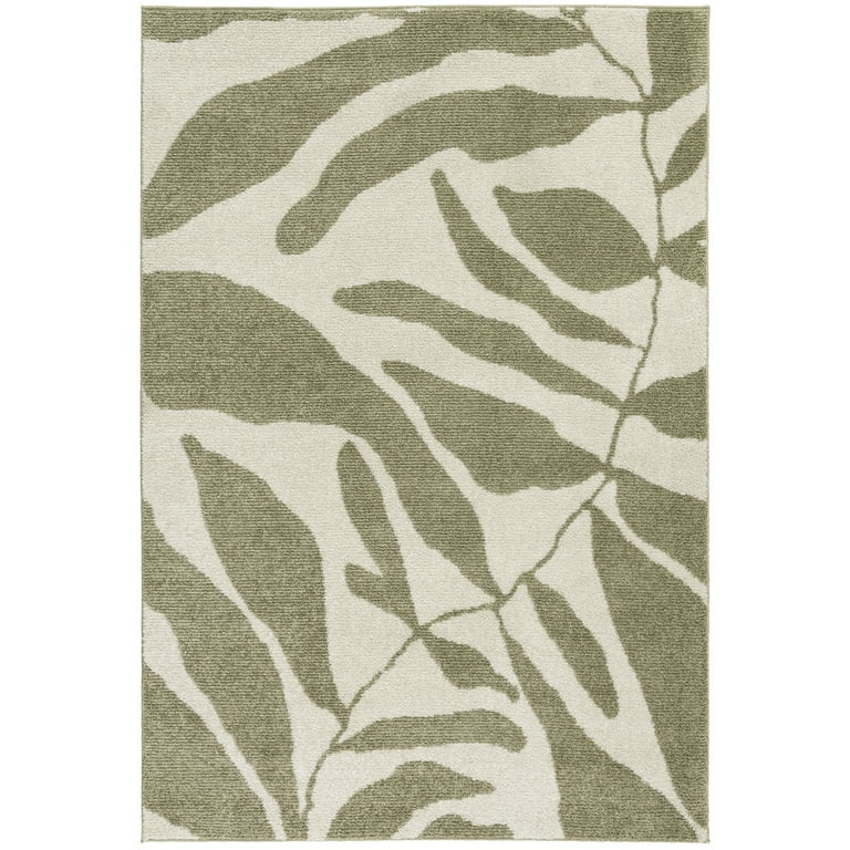 Mainstays Modern Leaf Area Rug, 5'x7' | Walmart (US)