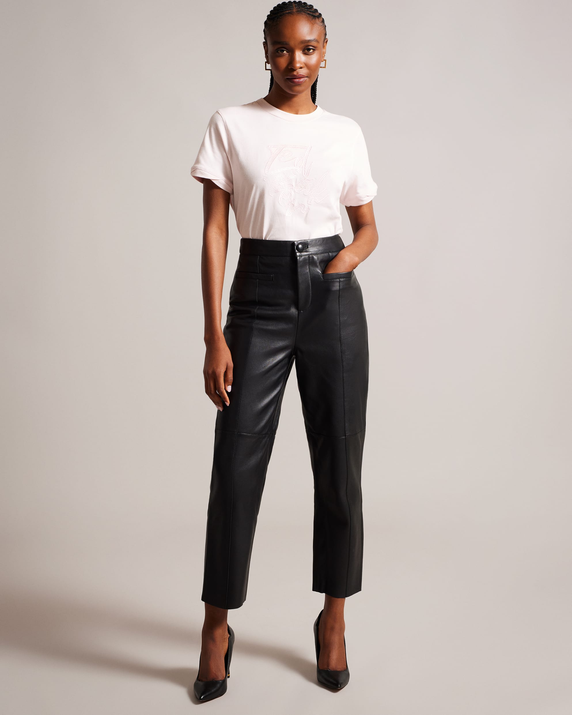 EnyyaaPanelled Leather Trousers | Ted Baker UK