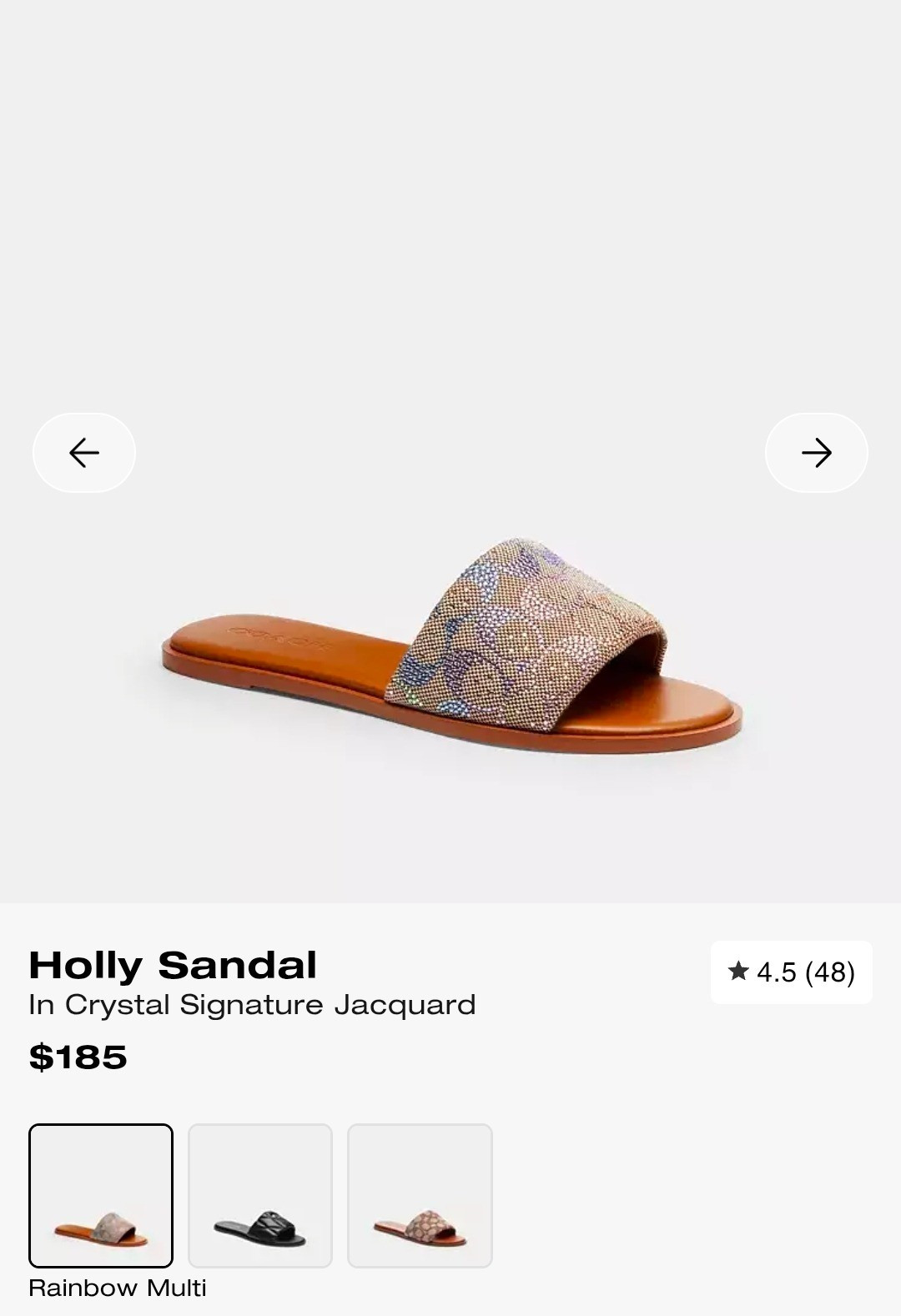 Holly sandal! So gorgeous!!!💖💖💖 #coach #rainbowcrystal 

#LTKGiftGuide #LTKHoliday #LTKU