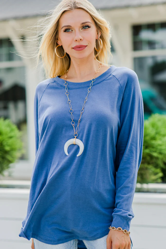 Easy Like Sunday Denim Blue Tunic | The Mint Julep Boutique