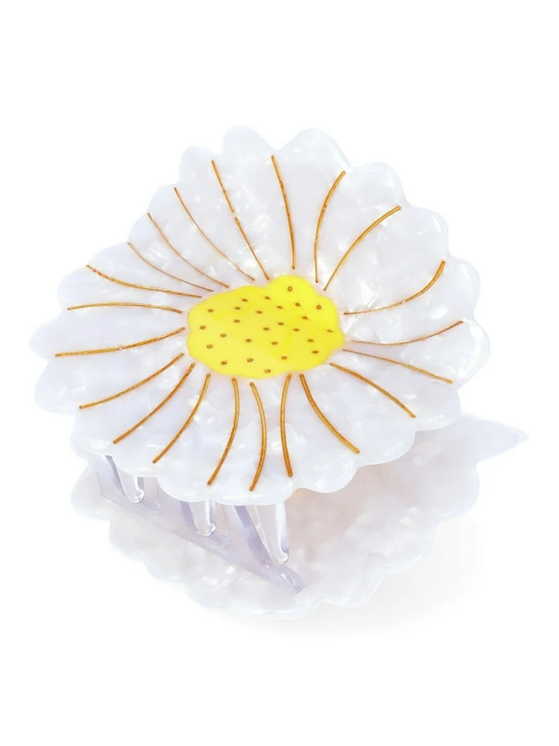 No Boundaries Daisy Hair Claw Clip, White | Walmart (US)