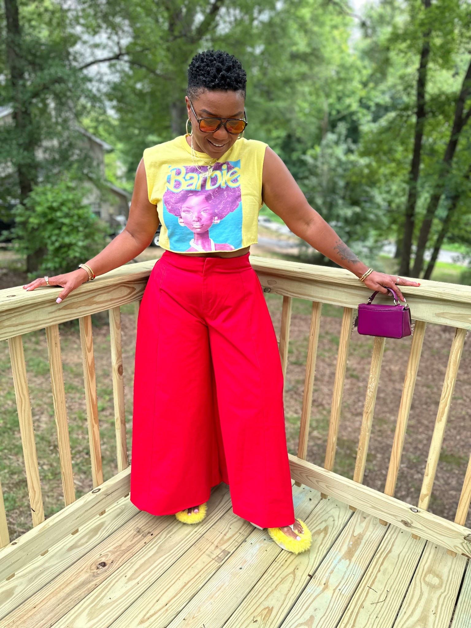 Pants back in stock in new colors!

for the shirt- just cut the sleeves off the shirt and crop it! 

#LTKStyleTip #LTKOver40 #LTKFindsUnder50