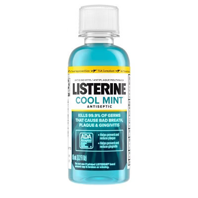 Listerine Antiseptic Mouthwash, Cool Mint, Trial Size, 3.2oz | Target
