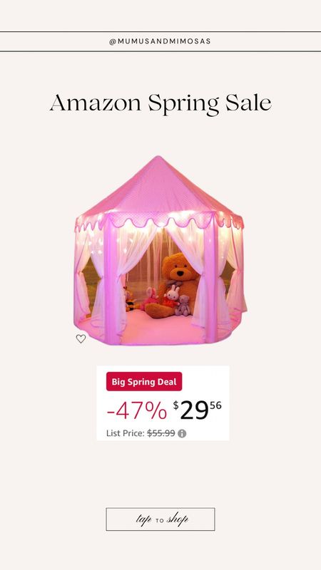 Amazon big Spring sale
Kids play tent with lights

#LTKkids #LTKsalealert #LTKfindsunder50