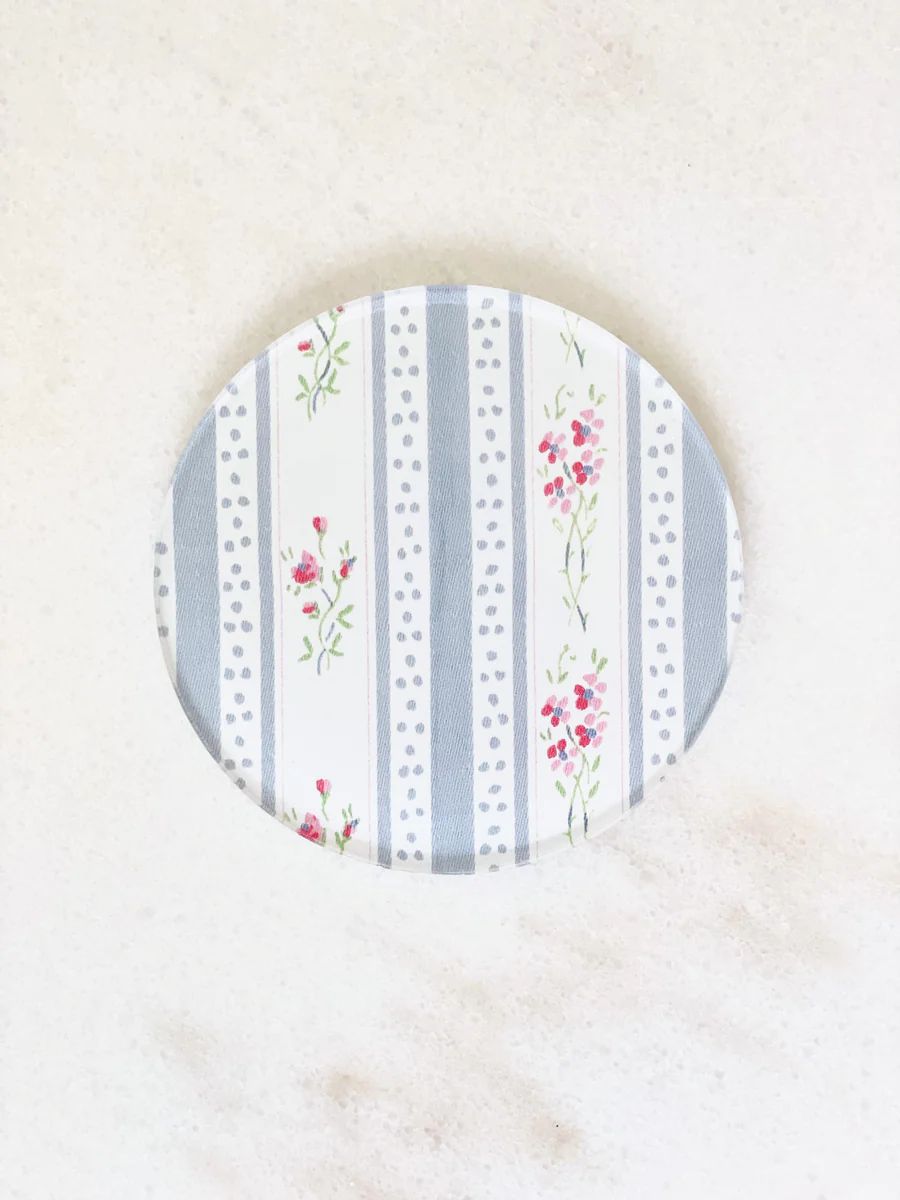 James Vintage Floral Stripe Coaster | Proper Table Co.