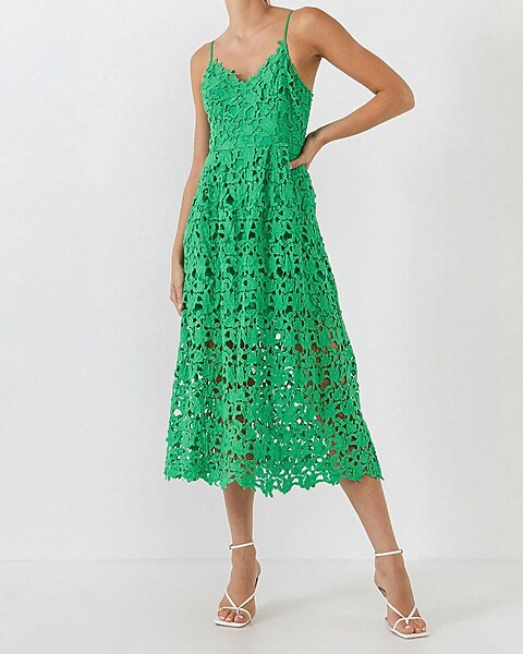 Endless Rose Lace Cami Midi Dress | Express
