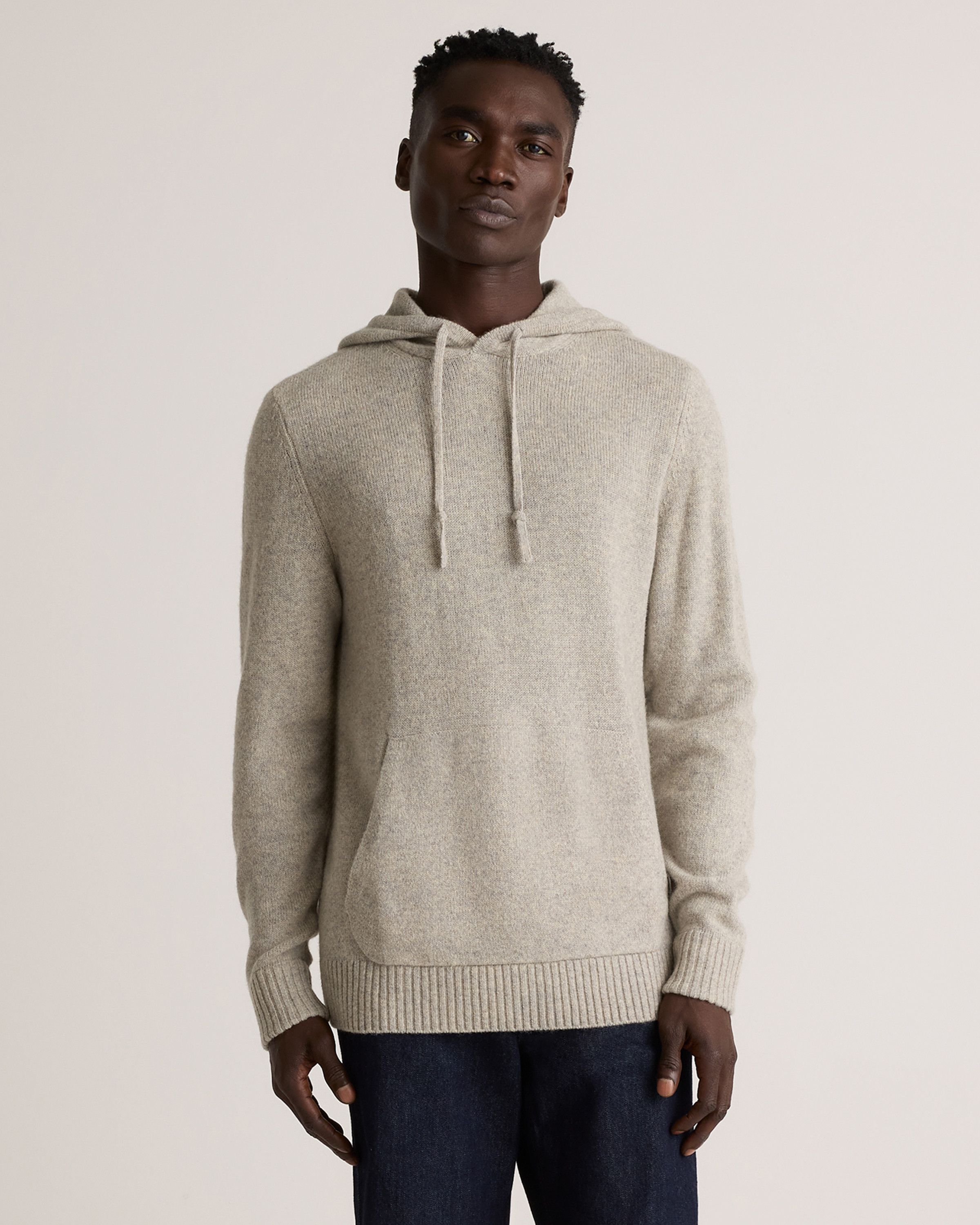 Quince | Men's 100% Yak Wool Pullover Hoodie in Warm Heather Grey, Size XXL | Quince