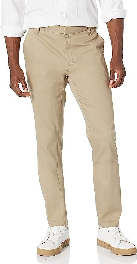 Amazon Essentials Men's Slim-Fit Wrinkle-Resistant Flat-Front Stretch Chino Pant | Amazon (US)