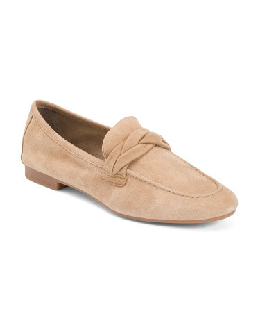 Made In Italy Suede Loafers With Braided Straps | Women's Shoes | Marshalls | Marshalls