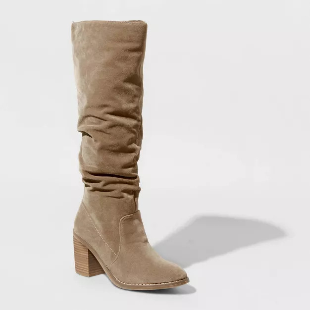 Women's Lainee Heeled Scrunch Boots - Universal Thread™ | Target