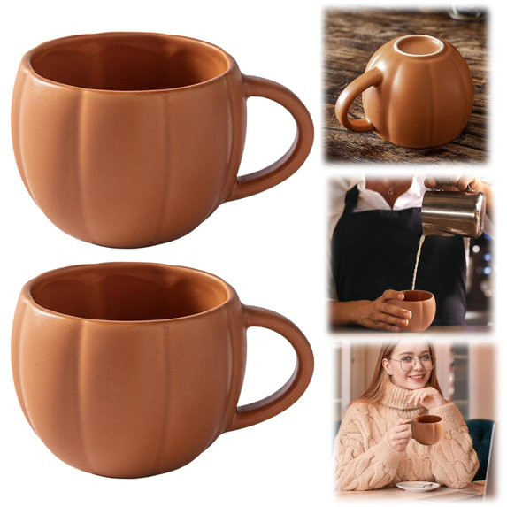 Kitchen Cups A Pack Of Pumpkin Cups 450Ml Ceramic Pumpkin Cups Novel Halloween Cups In Pumpkin Sh... | Walmart (US)