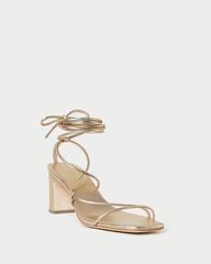 Cosette Champagne Ankle Wrap Heel | Loeffler Randall