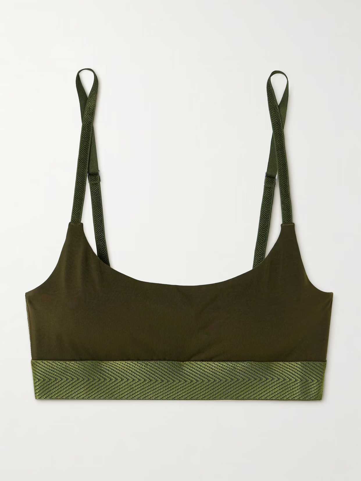 CDLP - Lyocell-blend Jersey Bralette - Green | NET-A-PORTER (US)