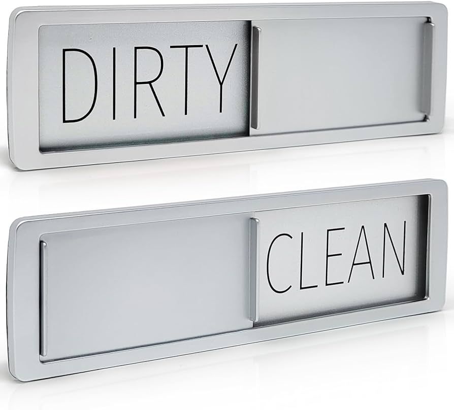 Dishwasher Magnet Clean Dirty Sign by Stackd - Easy to Read & Slide Non-Scratching Strong Magnet ... | Amazon (US)