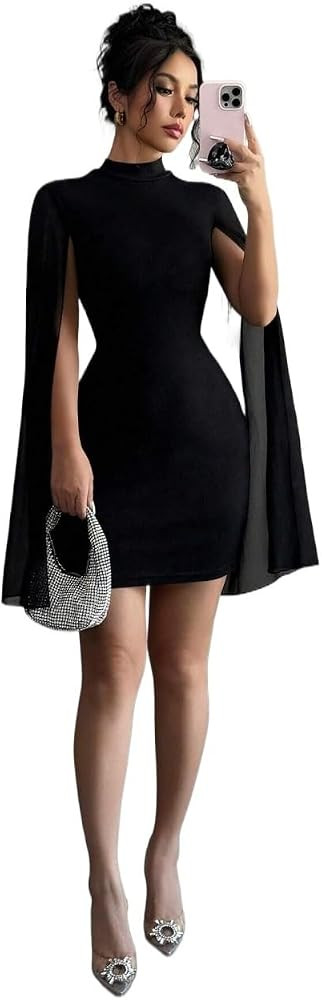 Women's 2026 Summer Bodycon Dresses Mini Slim-Fit Solid Color Dress | Amazon (US)