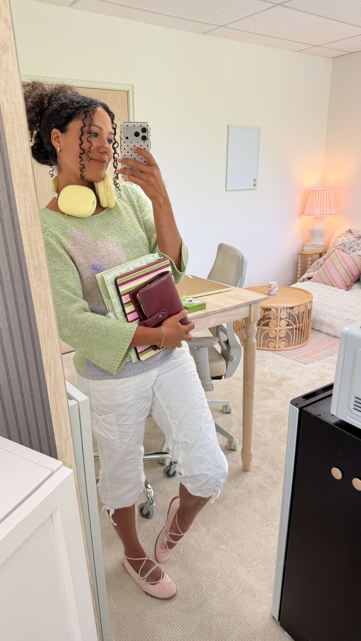 some cozy spring fit ideas 🌻🤎 #springfashion #fashion #fit #outfit #capris #balletflats #ballet  

 #LTKgrwm #LTKootd #LTKSeasonal