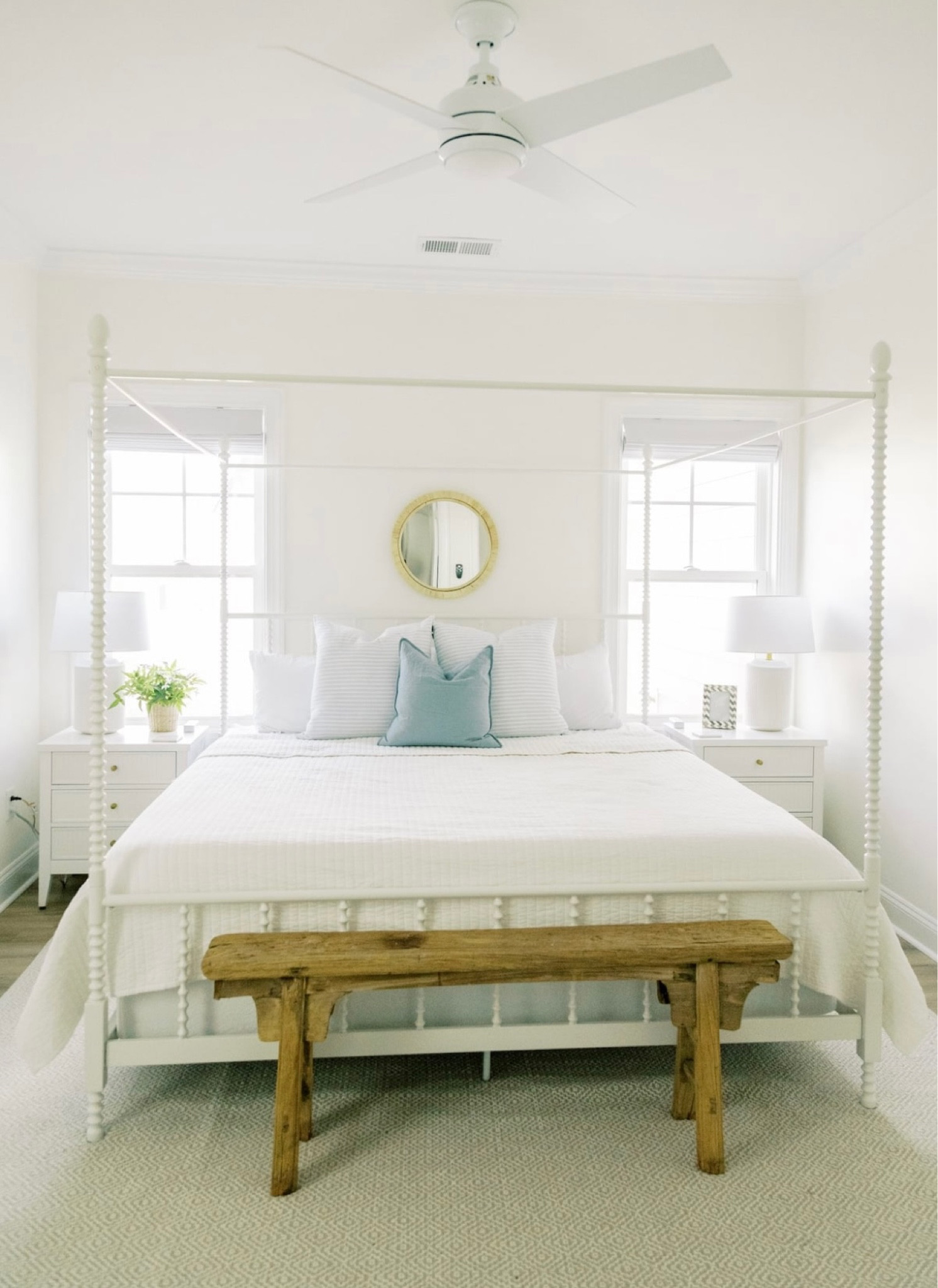 Coastal Primary Suite! coastal decor, bedroom, blue & white 

#LTKhome #LTKunder50 #LTKunder100