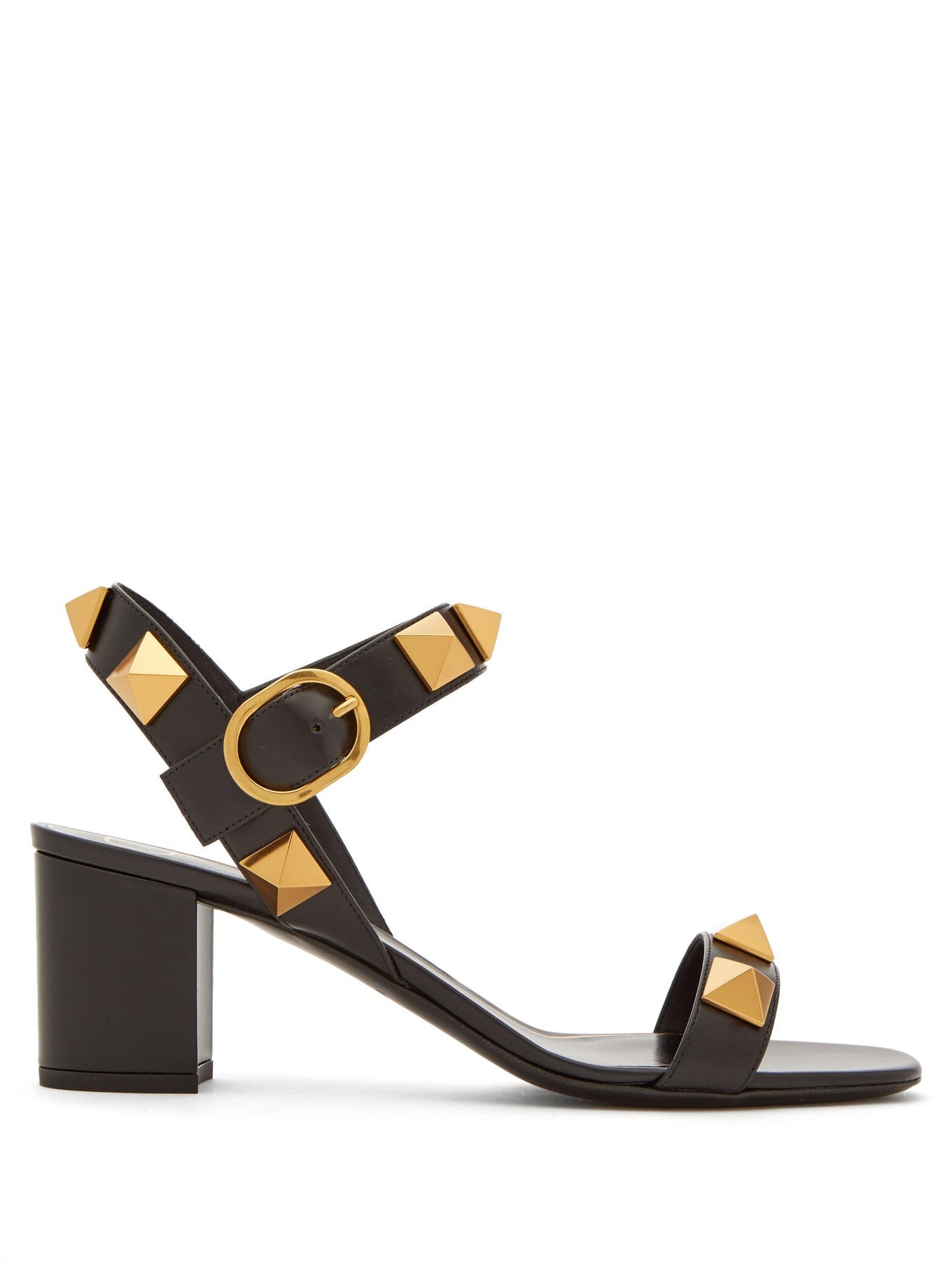 Roman Stud block-heel leather sandals | Matches (US)