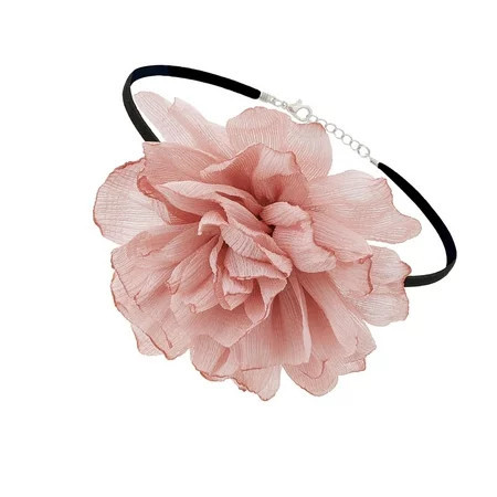 Flower Collar Choker Necklace Flower Necklace for Banquets Halloween Wedding Pink | Walmart (US)