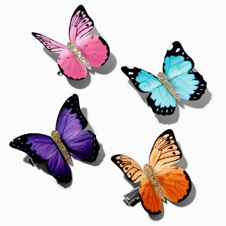 Glitter Butterfly Hair Clips - 4 Pack | Claire's (UK)
