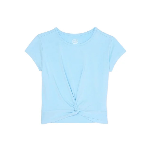 Wonder Nation Girls Jersey Knit Top with Short Sleeves, Sizes 4-18 & Plus | Walmart (US)