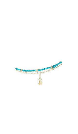 BaubleBar Marina Anklet Set in Teal. | Revolve Clothing (Global)