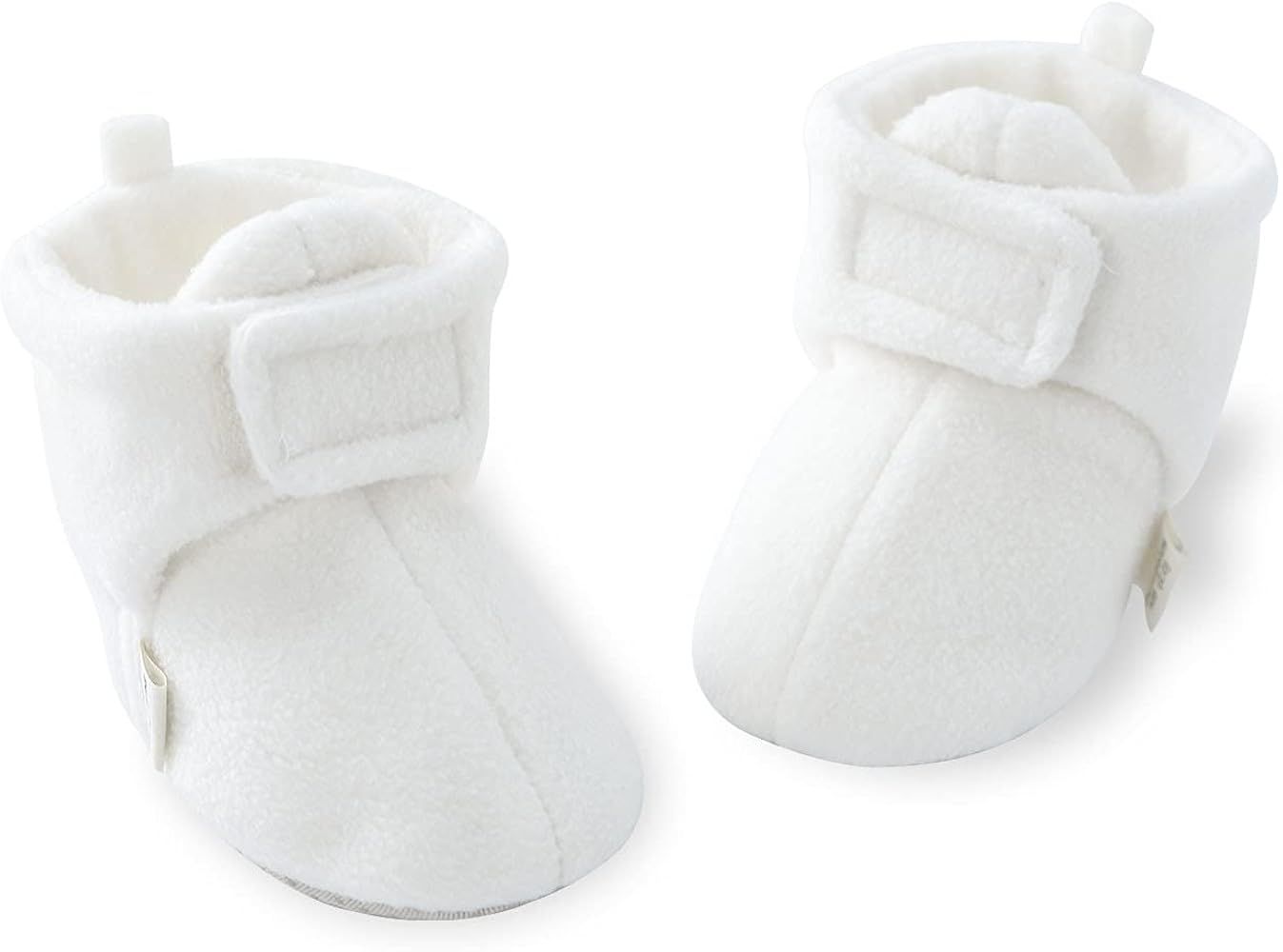 pureborn Unisex Baby Boy Girl Fleece Cozy Booties Warm Infant Shoes | Amazon (US)