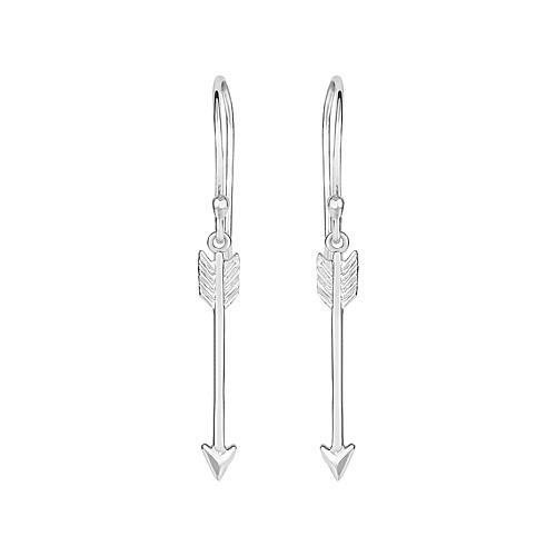 Royal Chain Sterling Silver Polished Arrow Drop Earrings | HSN