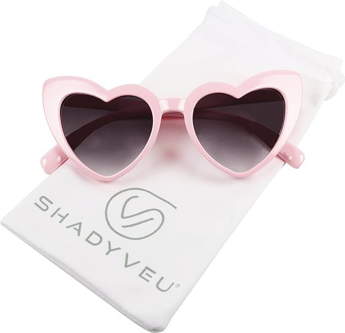 ShadyVEU Trendy Heart Shaped Love Colorful Baby Girl Toddler Ages 2-6 Yrs. Oversize Kids Sunglass... | Amazon (US)