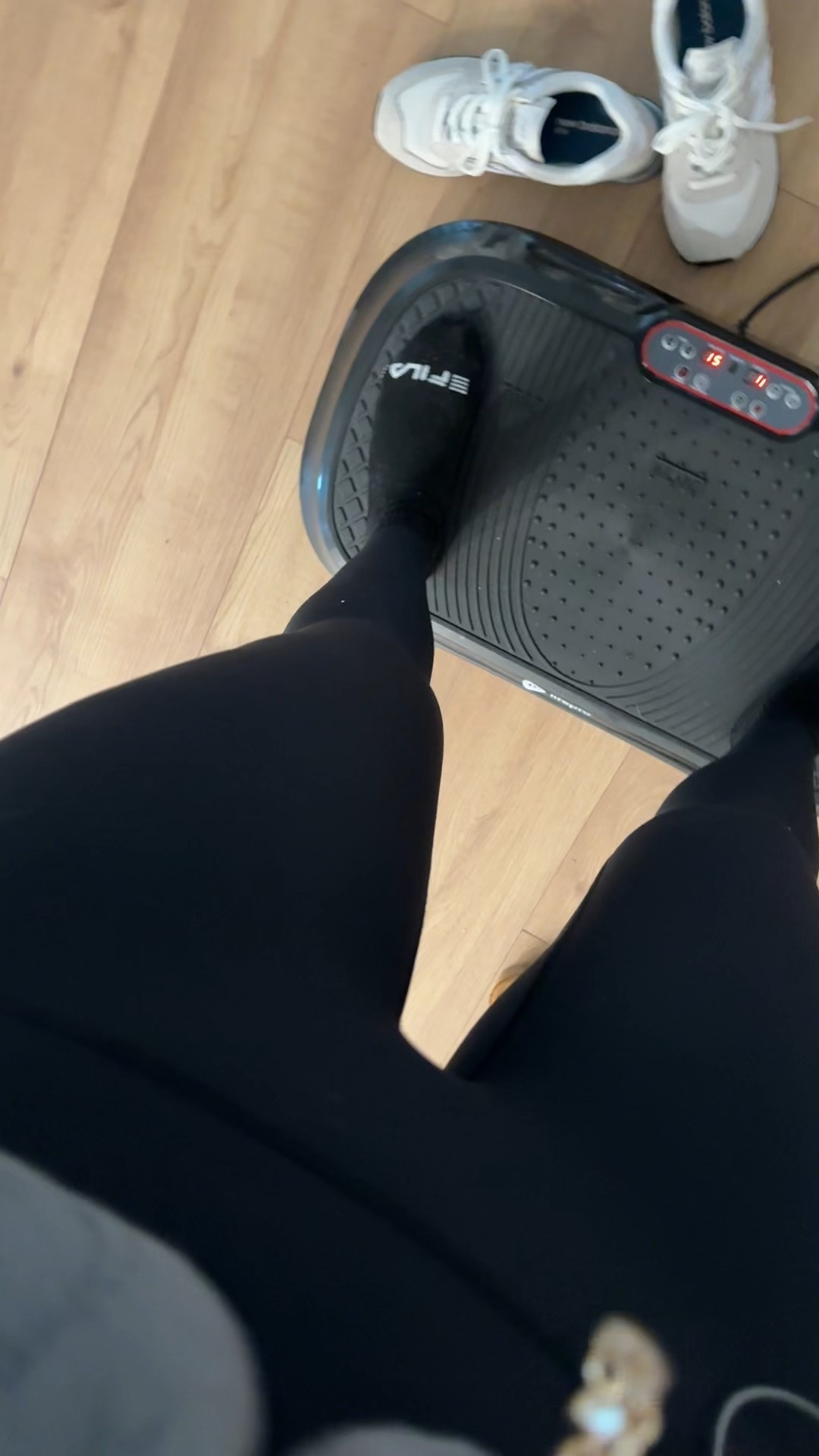 I think this is going to be a game changer. I love this shaky shaky plate. I call it but it’s a vibration plate that’s helping with lymphatics and drainage and it just helps so much. I can already feel like my body loosening up. You know standing all day sitting on the laptop and you know you tense up after a while so this is a really good thing to do. I was even working from my phone standing there so it was it’s very cool. Definitely glad that I got this

#LTKActive #LTKselfcare #LTKmorningroutine