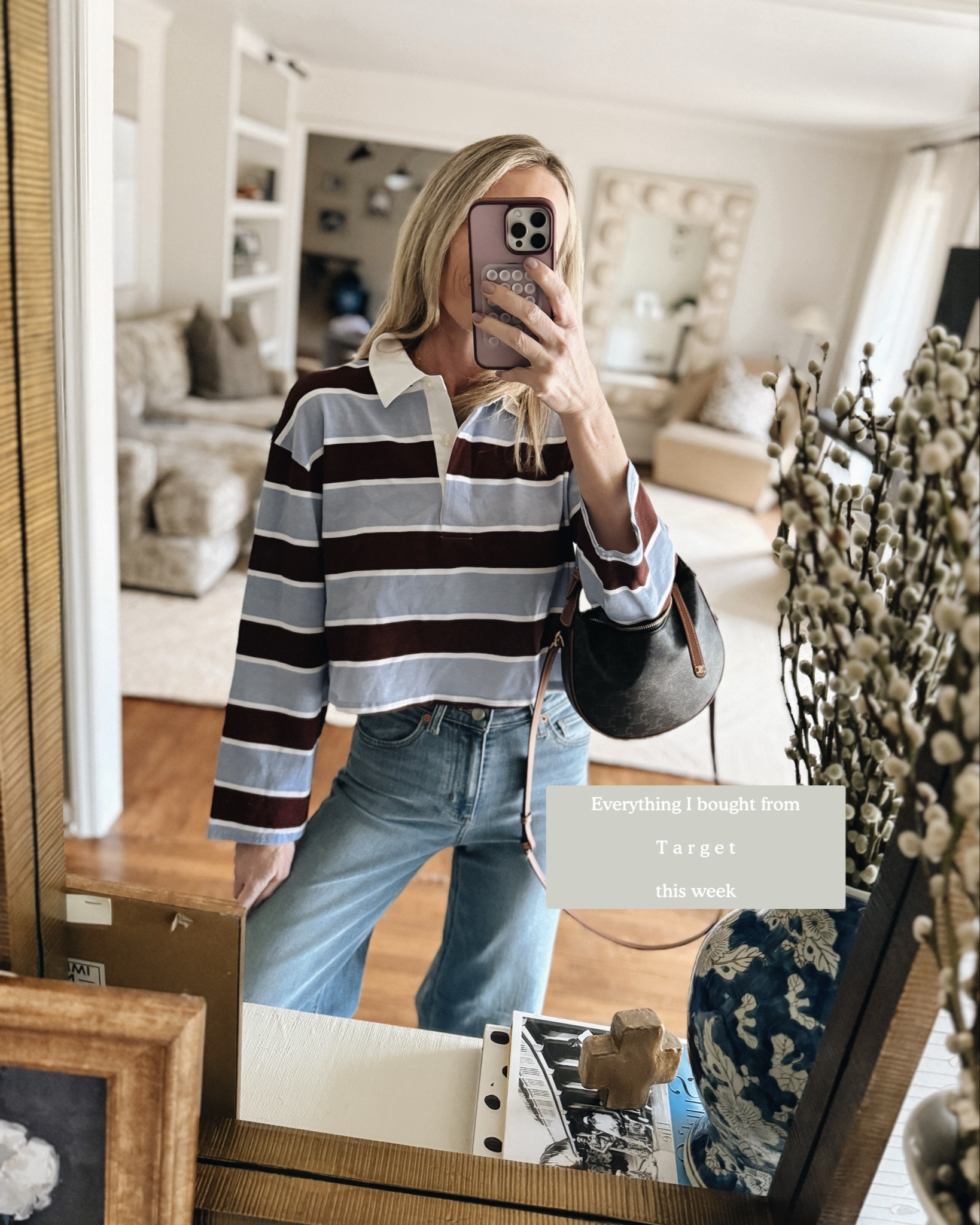 January is officially the month of TARGET and I am here for it! The home items are beyond and the clothes are 💫. 

Sizes -
2 in jeans or 2 tall in flares!
Size L denim top and gray sweater
Size small red top 
Tts sandals
Size M striped rugby top
Size small blue set! 