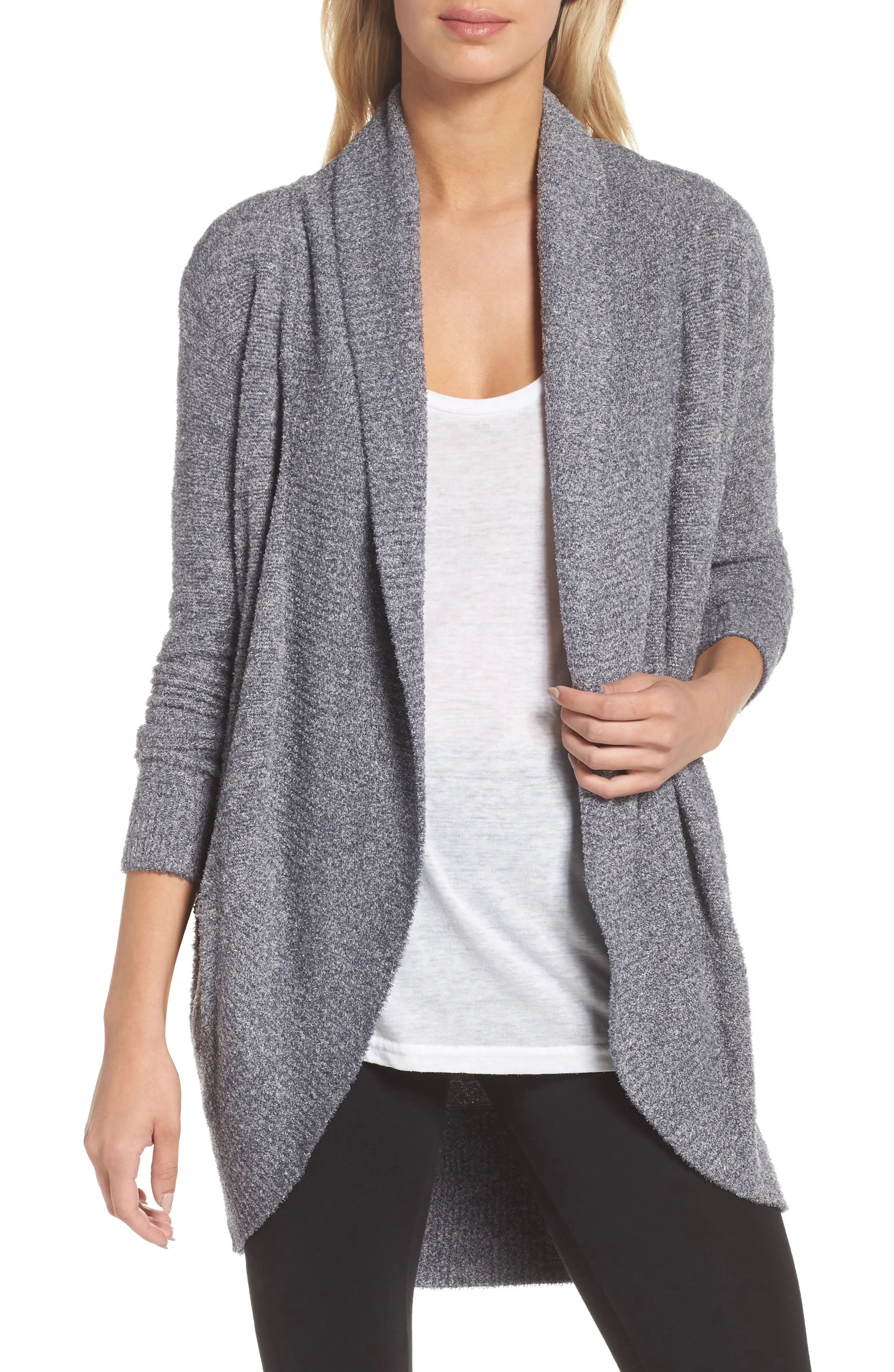 Women's Barefoot Dreams Cozychic Lite Circle Cardigan, Size X-Small/Small - Blue | Nordstrom