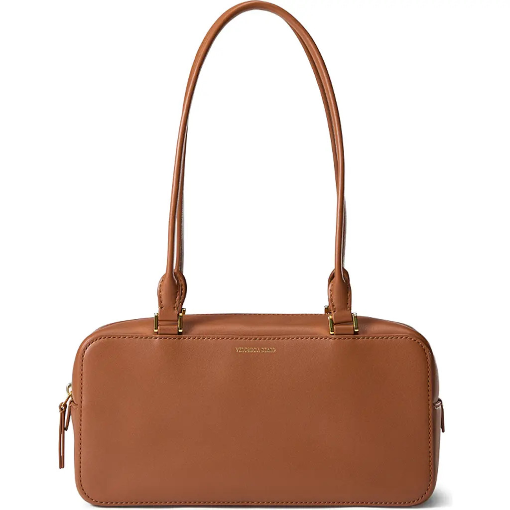 Veronica Beard Boxy Leather Shoulder Bag in Hazelwood at Nordstrom | Nordstrom