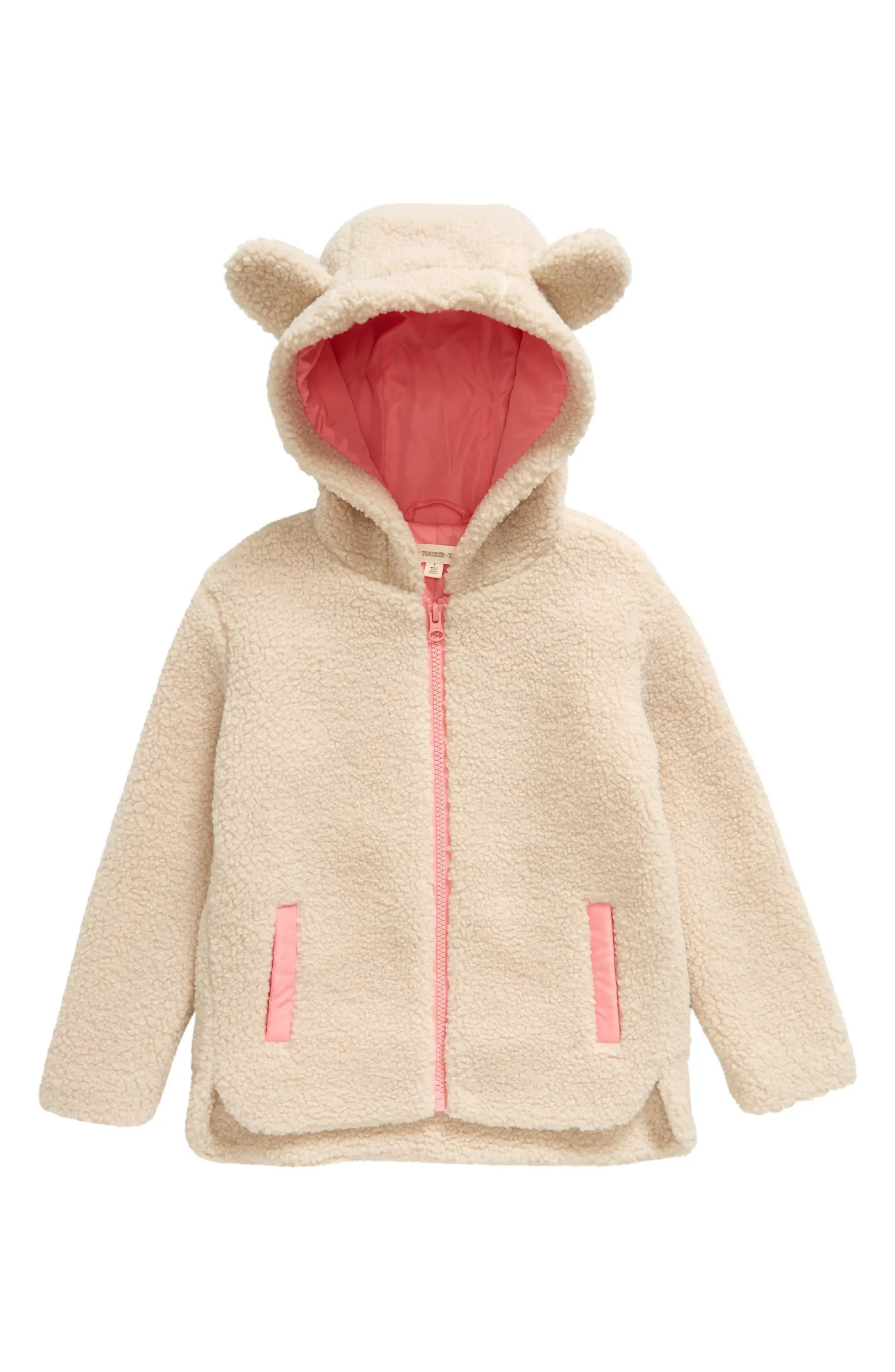 Tucker + Tate Kids' Animal Ear High Pile Fleece Jacket | Nordstrom | Nordstrom