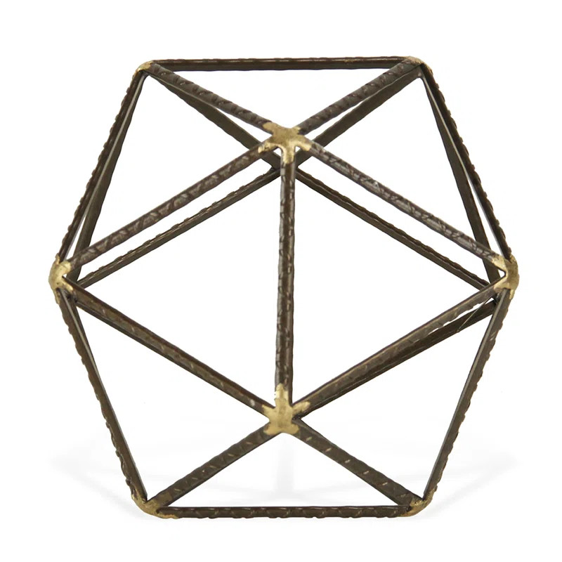 Home Decorative Abstract Metal Table Decor - Brown - Small | Wayfair North America