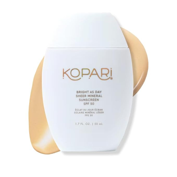 Kopari Bright as Day Sheer Mineral Sunscreen SPF 50, 100% Mineral Facial Sunscreen with Vitamin C... | Amazon (US)