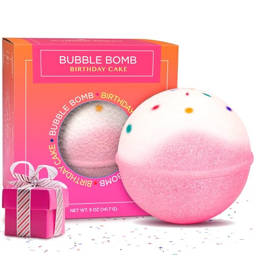 Birthday Cake Bath Bombs for Women, Girls & Kids - Relaxing Pink Bubble Bath Bomb for Mothers Day Gifts - Incredible Scent, Made in USA, Won't Stain Tub - Gift Set & Personal Must Have by Two Sisters | Amazon (US)