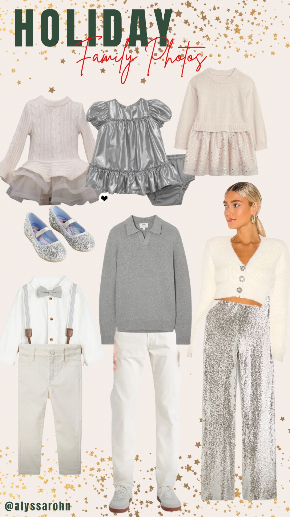 Family photo outfit inspo
Color scheme: grey silver cream 

#LTKstyletip #LTKfamily #LTKHoliday
