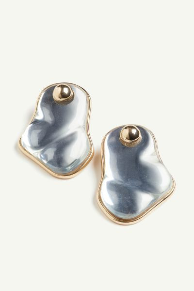 Asymmetric Stud Earrings - Silver-colored/gold-colored - Ladies | H&M US | H&M (US + CA)