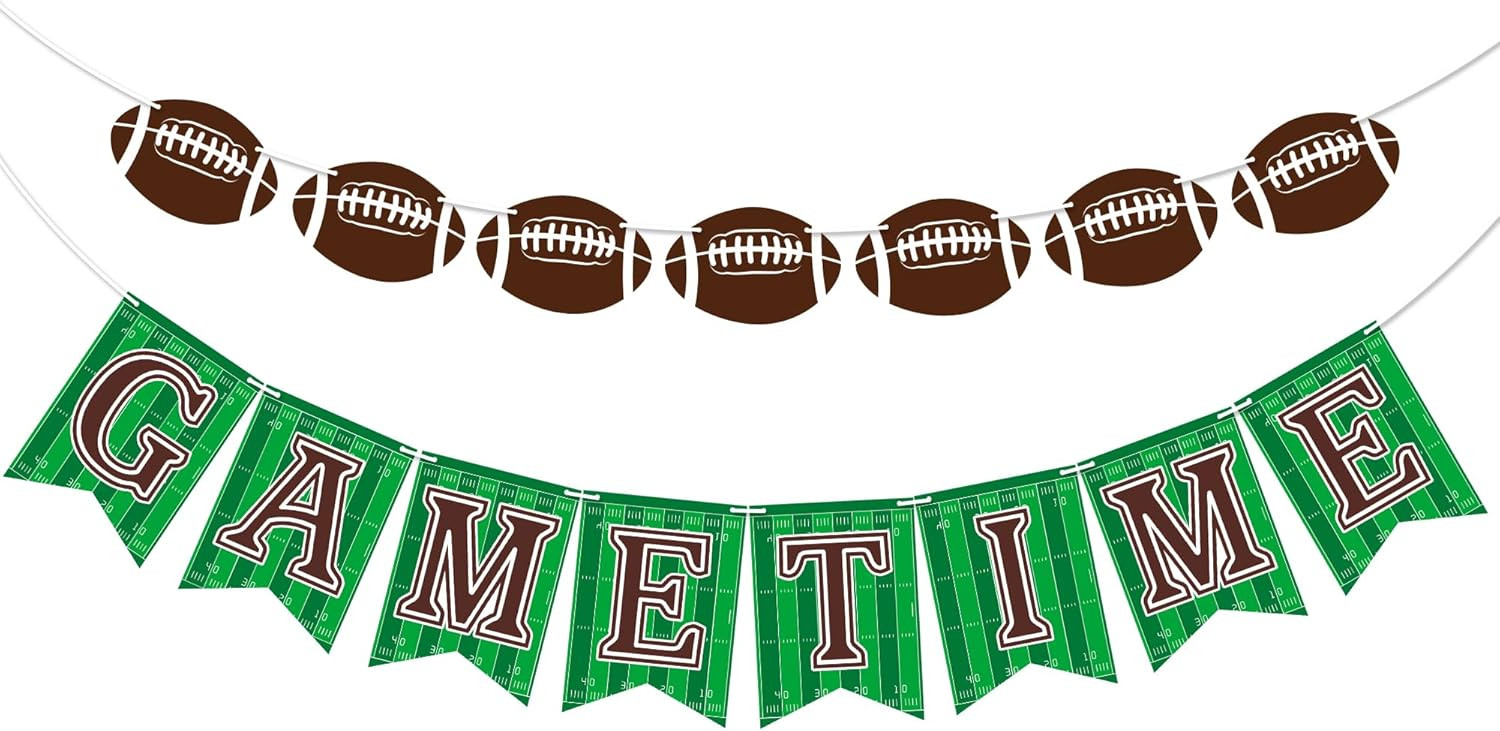 OHOME Football Party Decorations - Football Banner for Super Games Bowl - Hanging Party Favors Su... | Amazon (US)