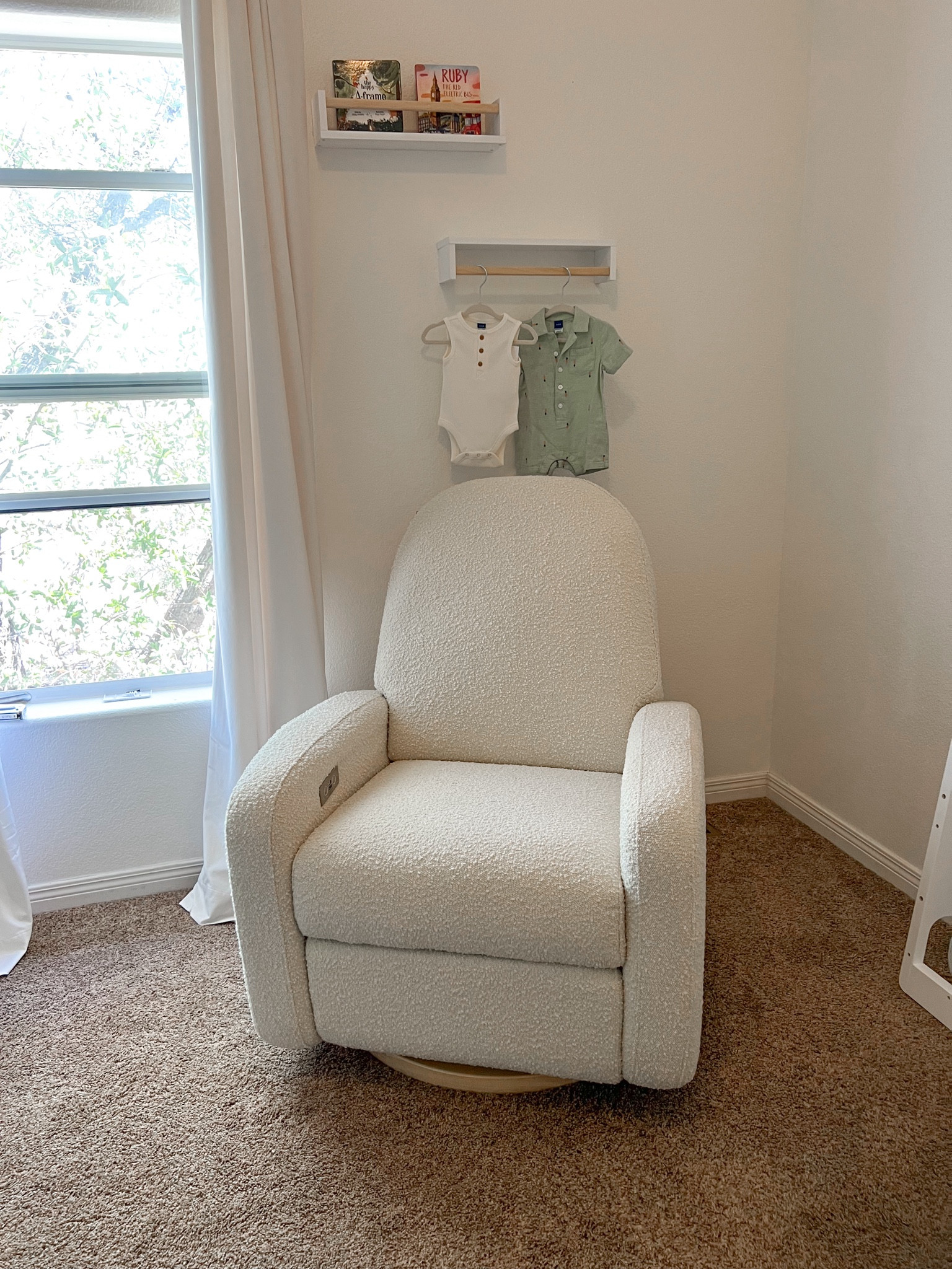 Baby Nursery must have cute + comfortable glider swivel. Color/fabric: ivory boucle ☁️ 

#LTKkids #LTKhome