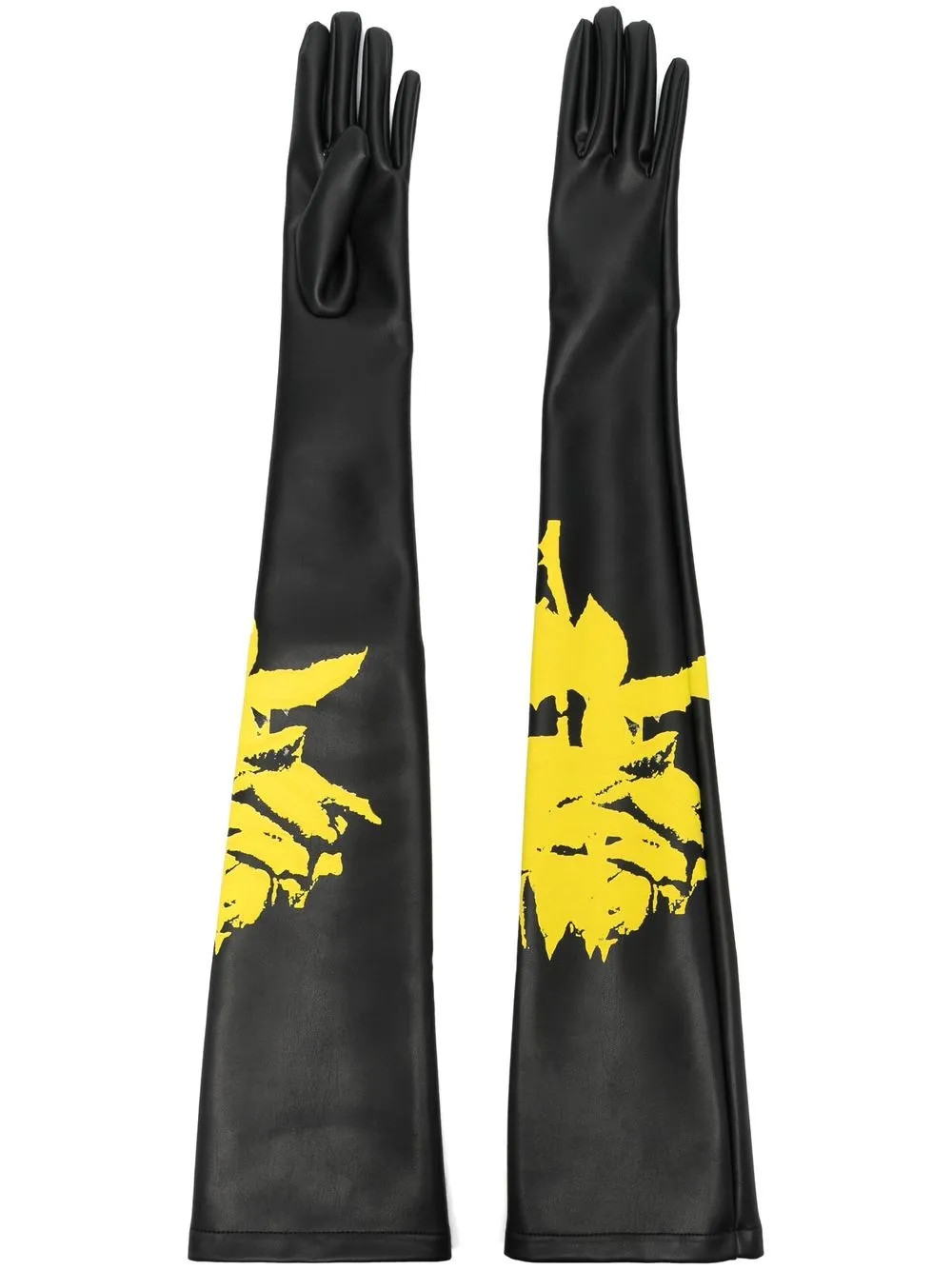 graphic-print faux-leather gloves | Farfetch Global