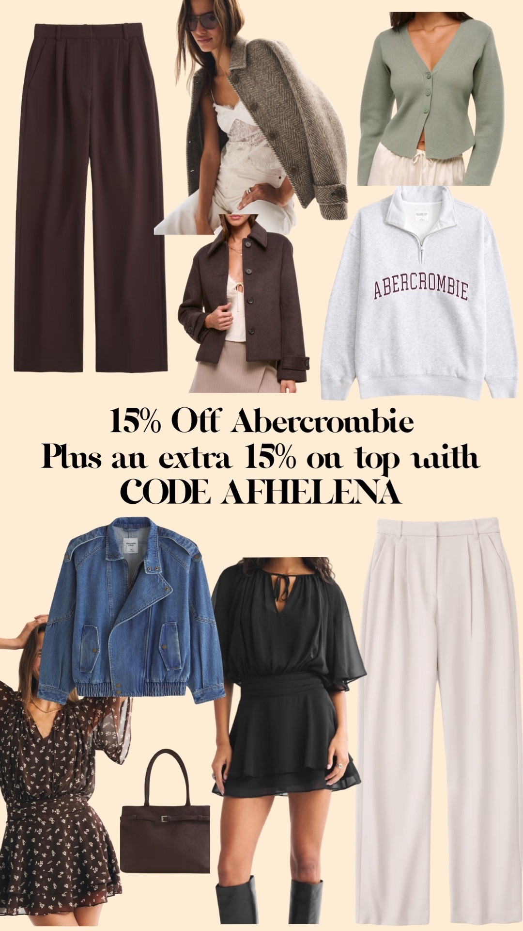 15% off at Abercrombie plus get an extra 15% off on top with code AFHELENA 💕 ad 

#LTKuk #LTKautumn