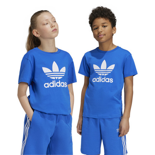 adidas adidas Originals 3 Stripe T-Shirt - Boys' Grade School Blue Size L | Kids Foot Locker (US)