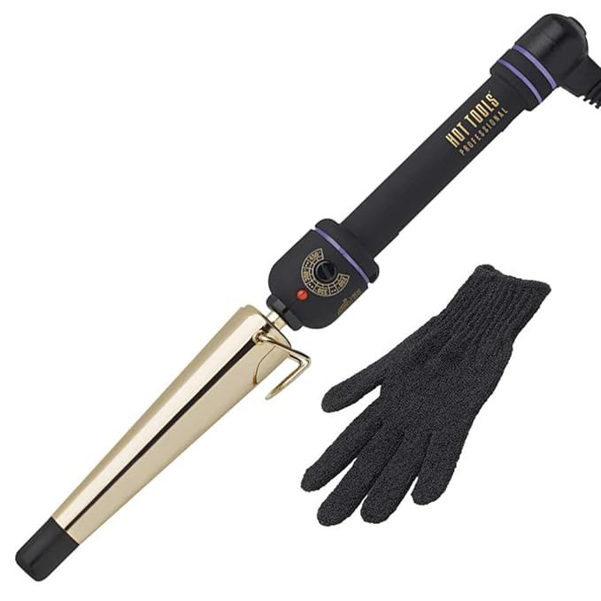 Hot Tools Professional 24K Gold Tapered Curling Iron for Long Lasting Results, Large 3/4 to 1 1/4... | Amazon (US)